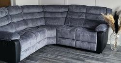 Gracie Grey Corner Sofa – Grey & Black - Reversible