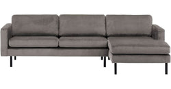 Vanni Grey Corner Sofa – Light Grey - Right Hand