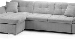 Elks Grey Corner Sofa Bed – Left Hand