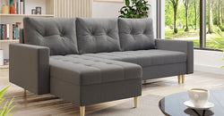 Maci Grey Corner Sofa Bed – Reversible