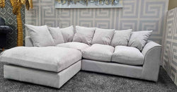 Reina Grey Corner Sofa – Silver Grey - Left Hand