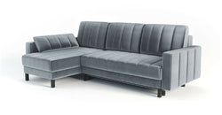 Taber Grey Corner Sofa Bed – Bluish Grey - Left Hand