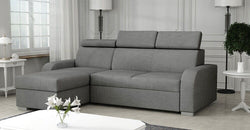 Britanny Grey Corner Sofa Bed – Reversible