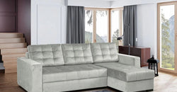 Drees Grey Corner Sofa Bed –  Light Grey - Reversible