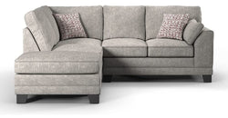 Fiva Grey Corner Sofa – Mist Grey - Left Hand