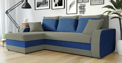 Onjel Grey Corner Sofa Bed – Grey & Blue - Reversible