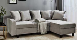 Clair Grey Corner Sofa – Reversible