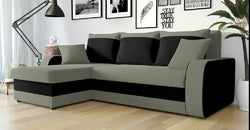 Onjel Grey Corner Sofa Bed – Grey & Black - Reversible