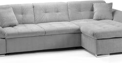 Elks Grey Corner Sofa Bed – Right Hand